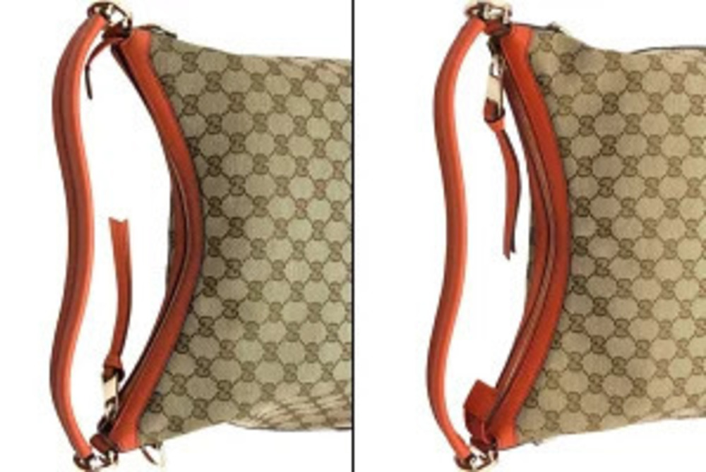 Gucci Shoulder Orange Crossbody GG Handbag Bag Canvas Beige - Picture 9 of 13